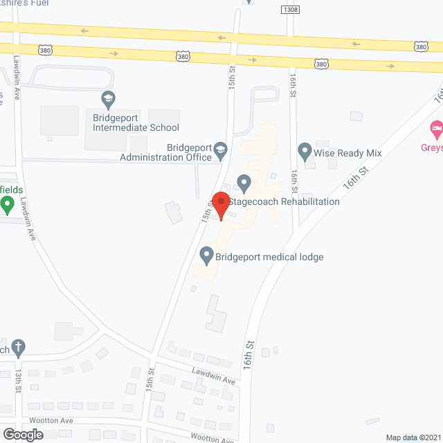 Map of the neighborhood around The Residences at Bridgeport Medical Lodge