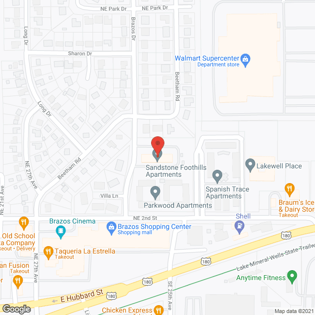 Map of the neighborhood around Sandstone Foothills Apartments