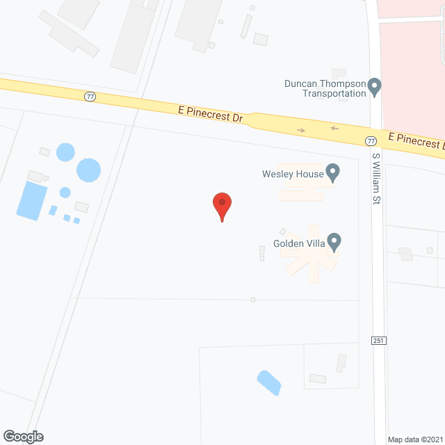 Map of the neighborhood around Golden Villa