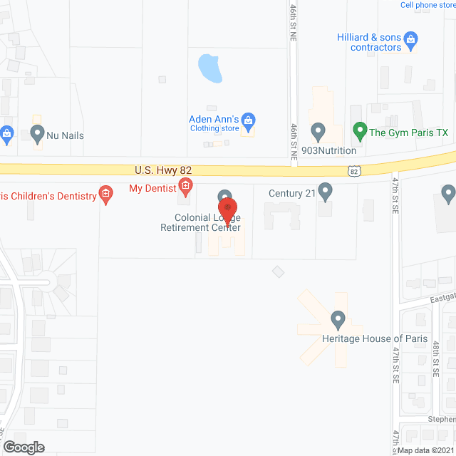 Map of the neighborhood around Colonial Lodge Retirement Ctr