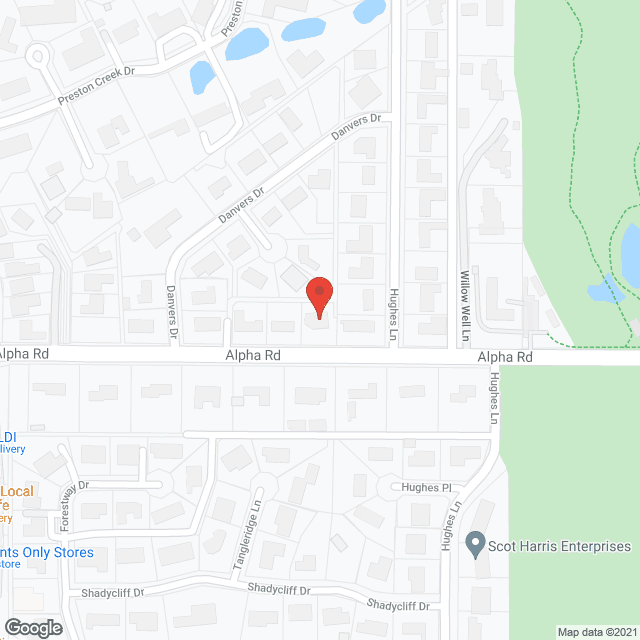 Map of the neighborhood around Our Place