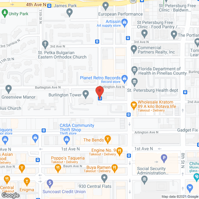 Map of the neighborhood around Presbyterian Homes and Housing