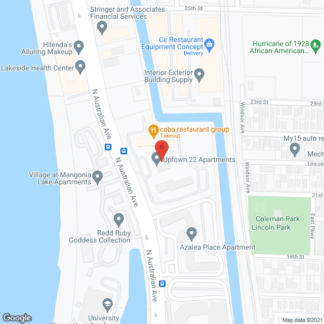Map of the neighborhood around Joseph's Villages
