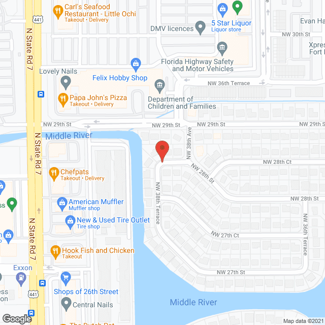 Map of the neighborhood around Lauderhill Family Care