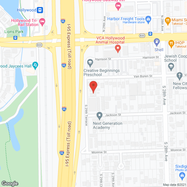 Map of the neighborhood around Gold Coast Retirement Manor
