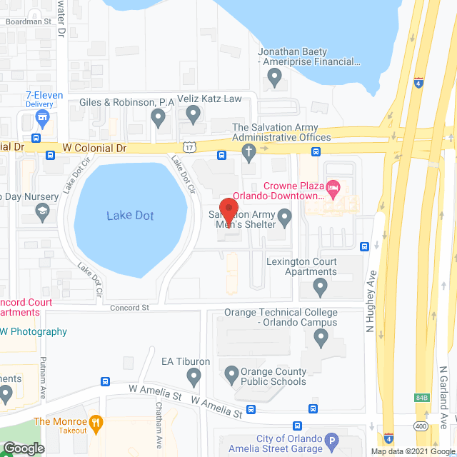 Map of the neighborhood around William Booth Towers
