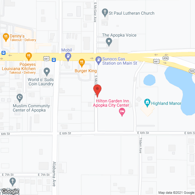 Map of the neighborhood around Great Oaks Hall