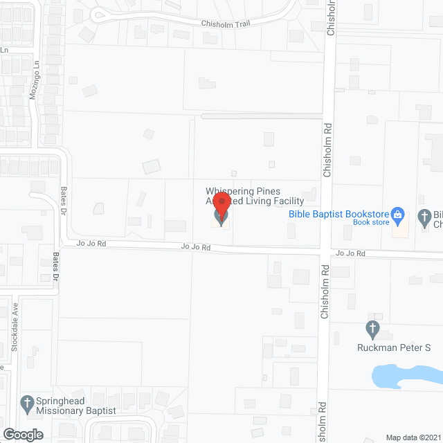 Map of the neighborhood around Whispering Pines Assisted Living Facility LLC