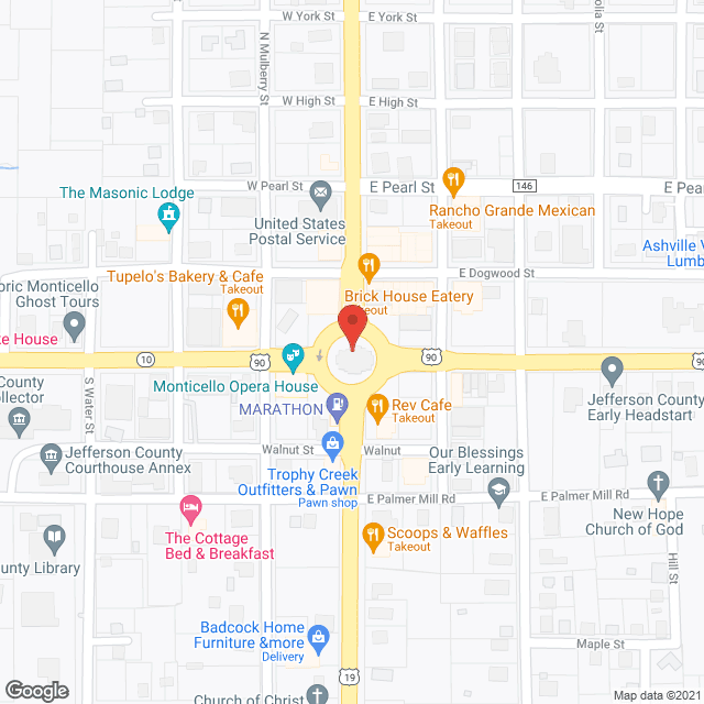 Map of the neighborhood around Nellie's Retired Inn-ACLF
