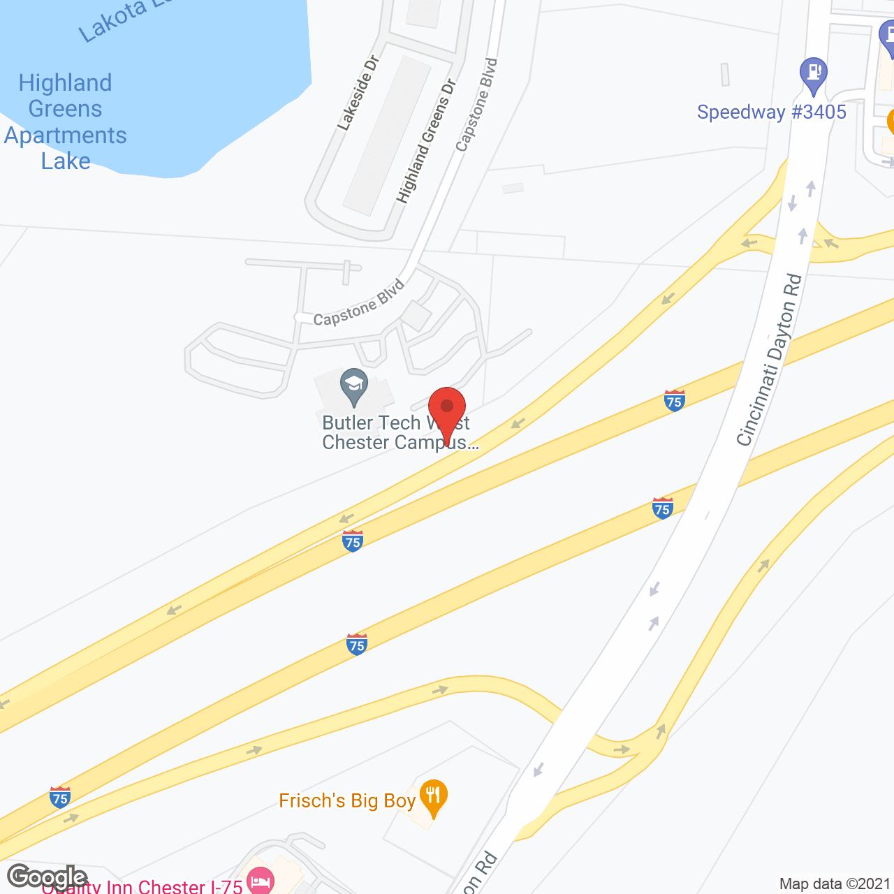Map of the neighborhood around Provision Living at West Chester