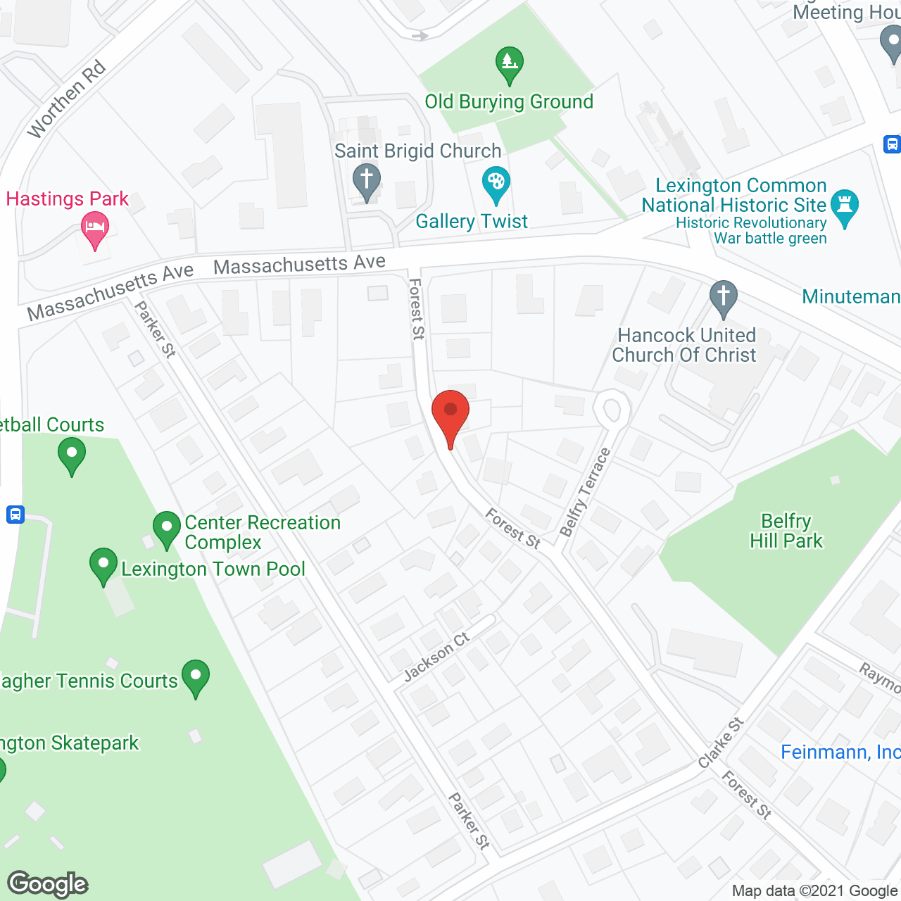 Map of the neighborhood around Bridges by EPOCH at Lexington