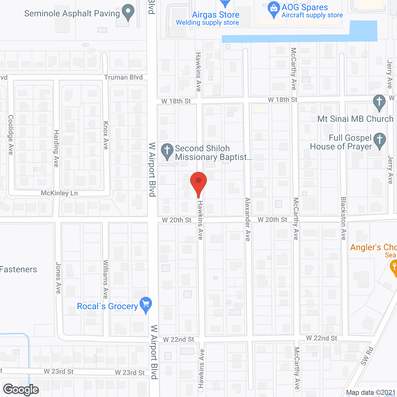 Map of the neighborhood around Marina Isle Assisted Living