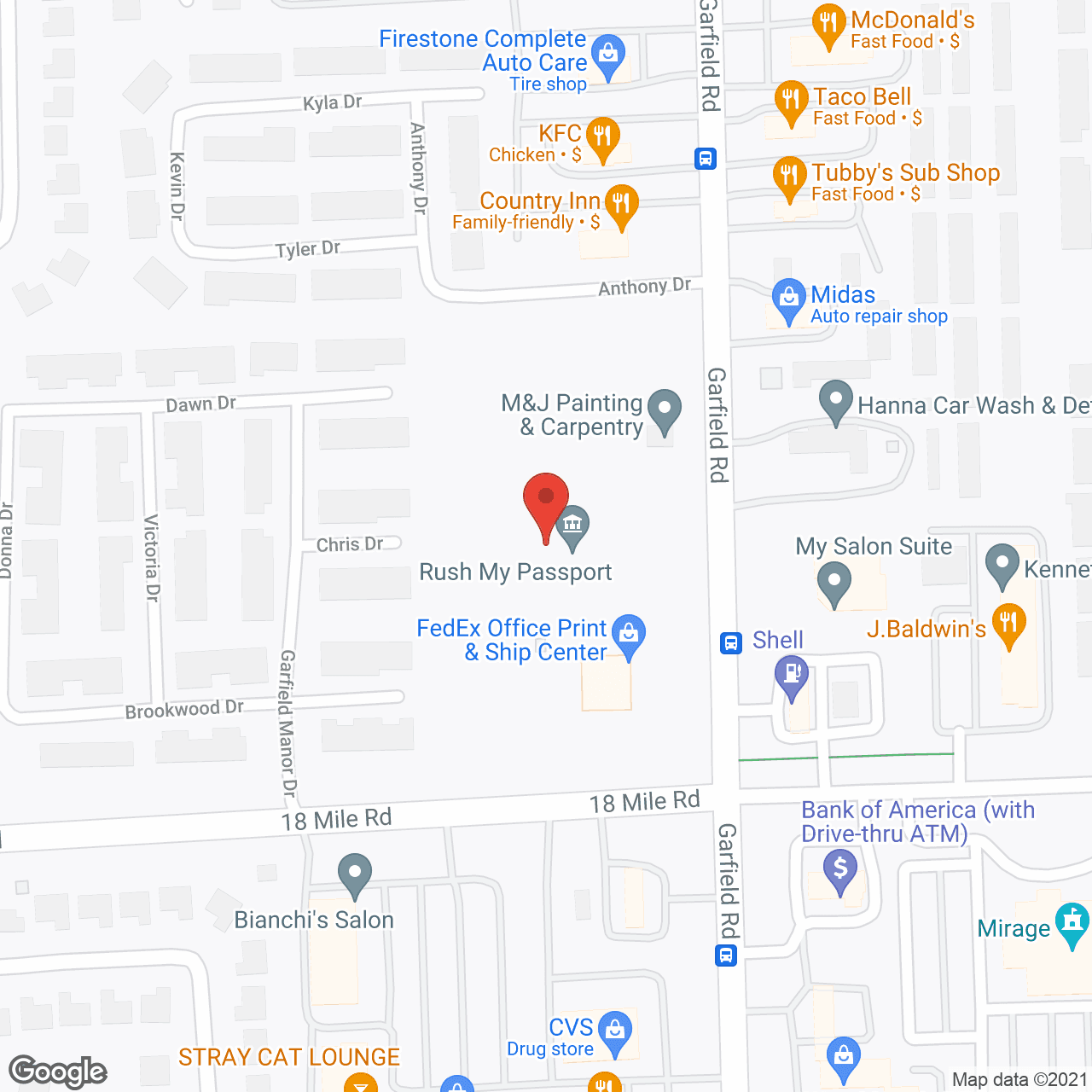 Map of the neighborhood around Clinton Creek Assisted Living and Memory Care