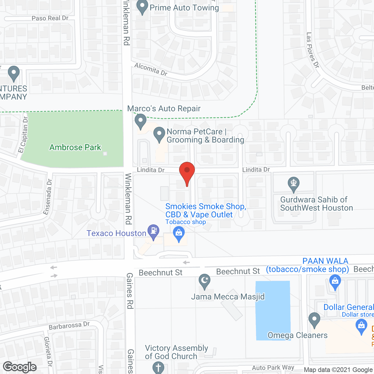 Map of the neighborhood around Faith Assisted Living #5