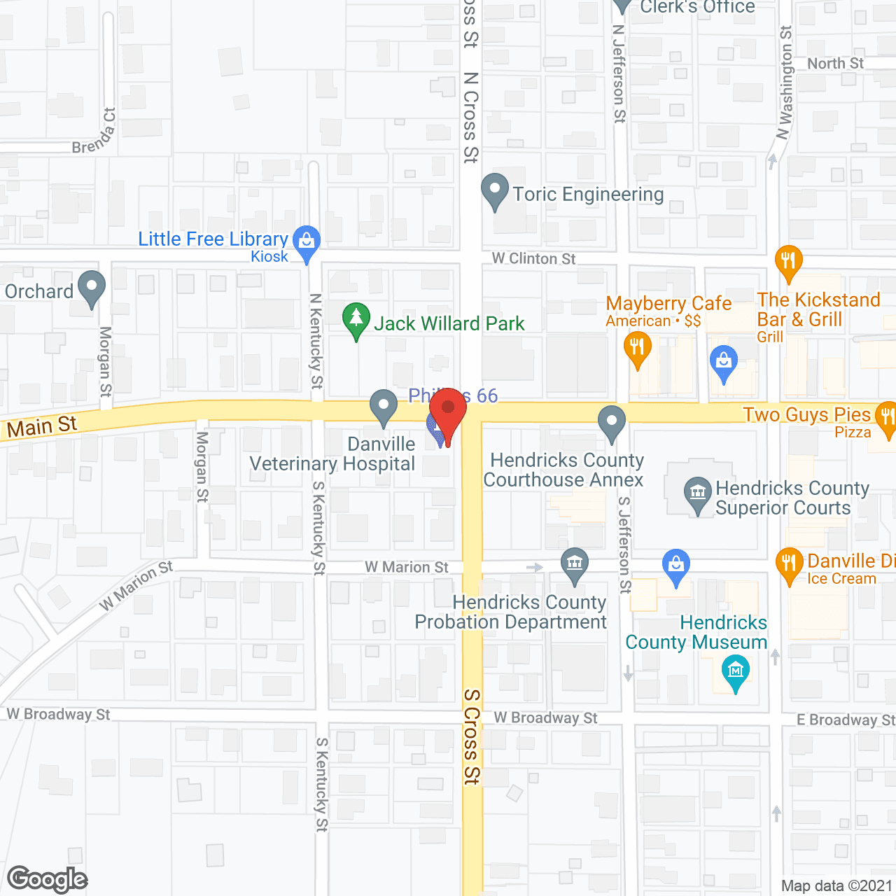Map of the neighborhood around Harmony at Avon