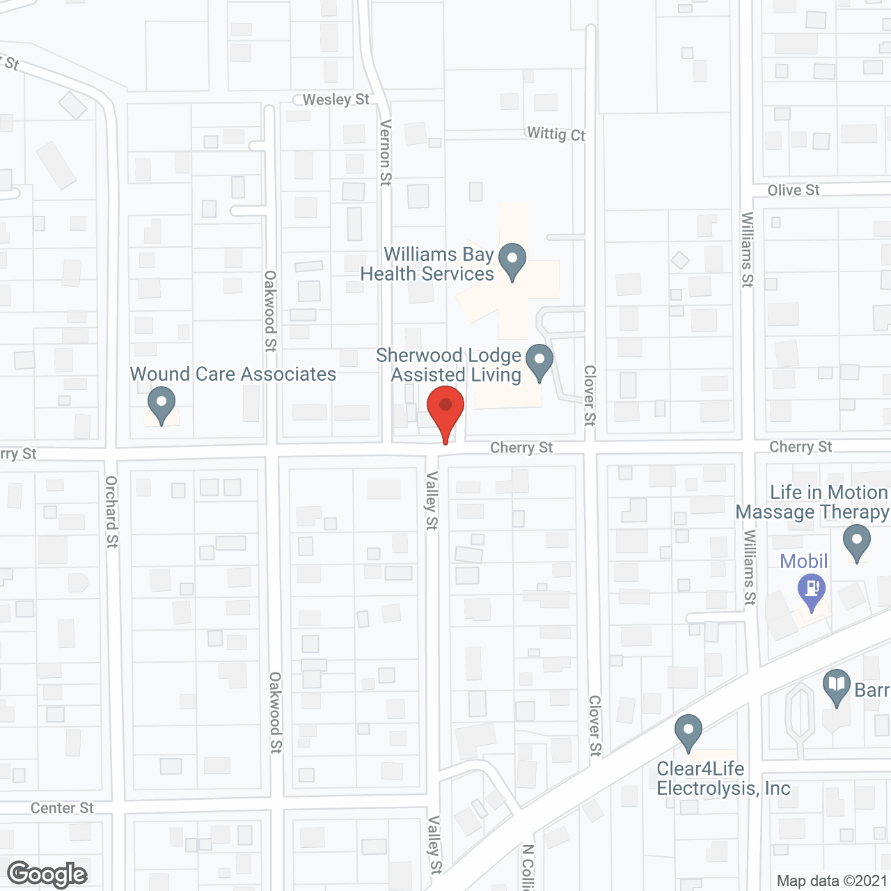 Map of the neighborhood around Sherwood Lodge LLC