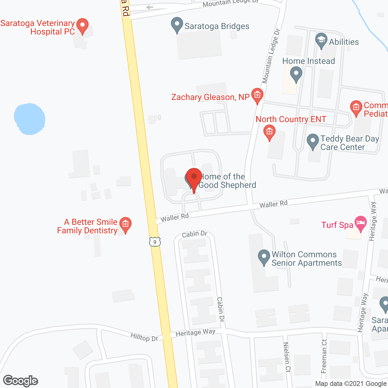 Map of the neighborhood around The Home of the Good Shepherd