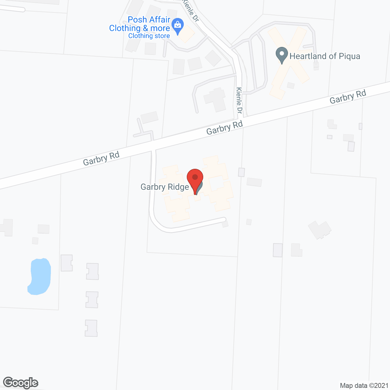 Map of the neighborhood around Garbry Ridge Assisted Living