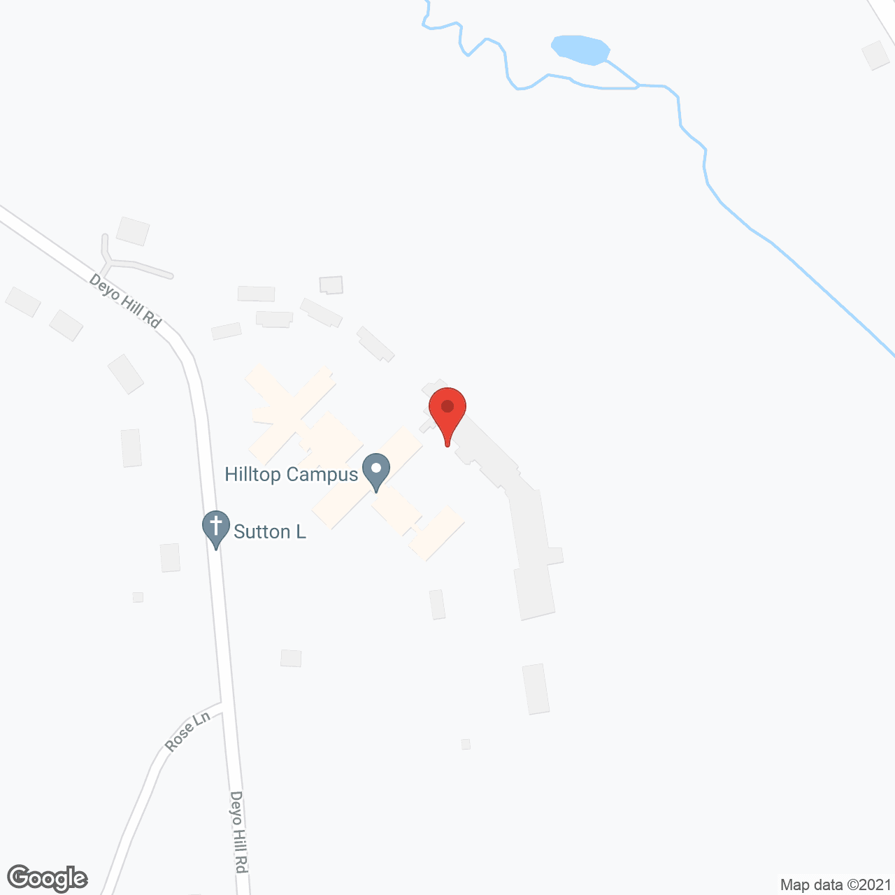 Map of the neighborhood around United Methodist Homes Hilltop Campus