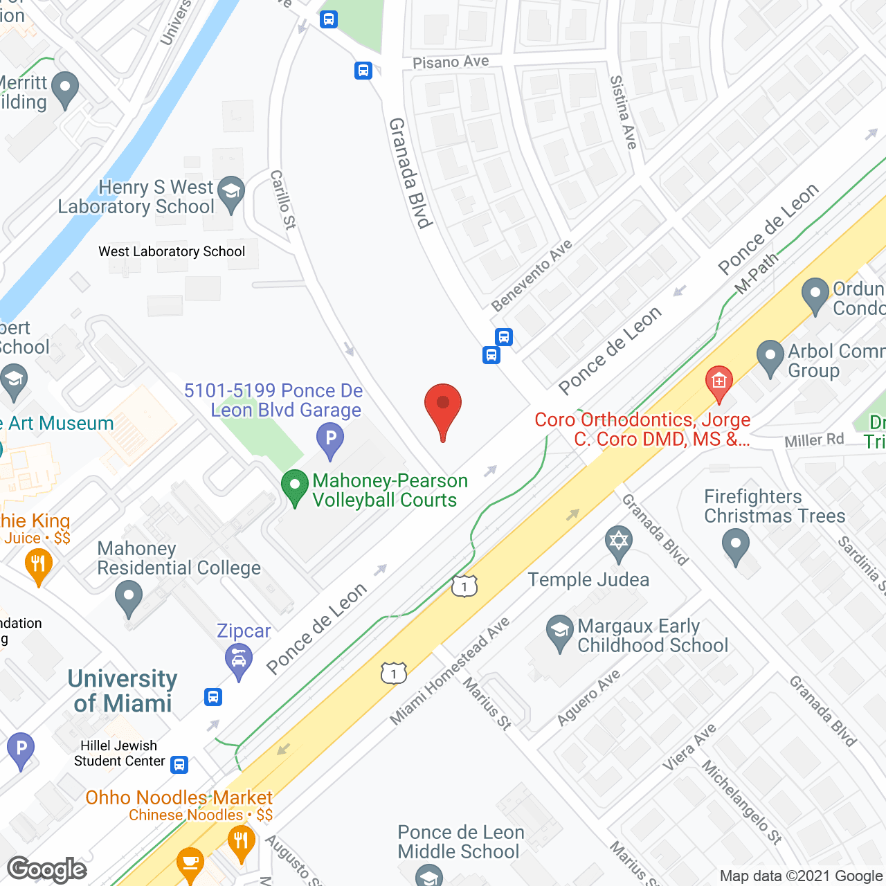 Map of the neighborhood around Belmont Village Coral Gables