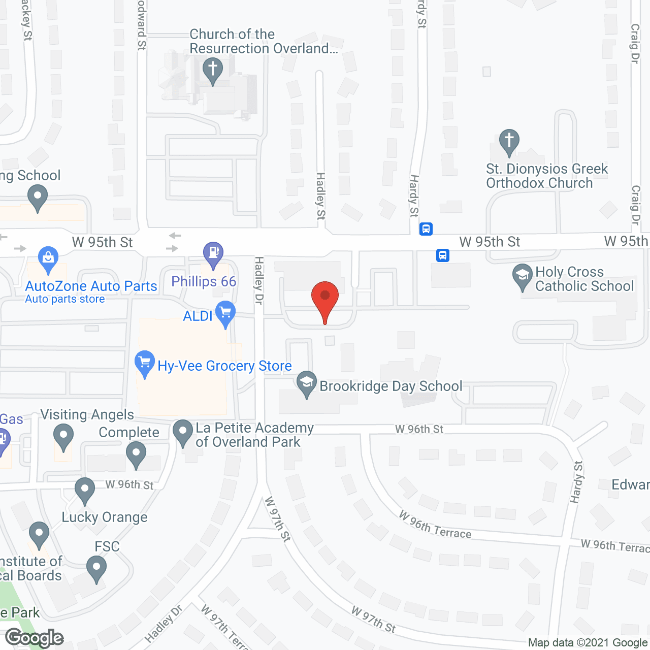Map of the neighborhood around Novel Place Overland Park