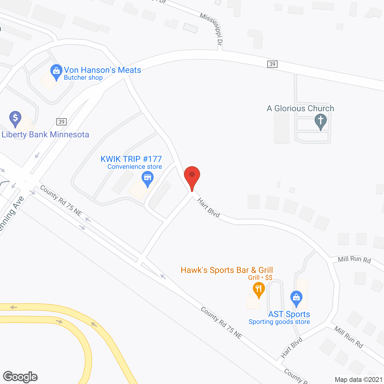 Willows Landing in google map