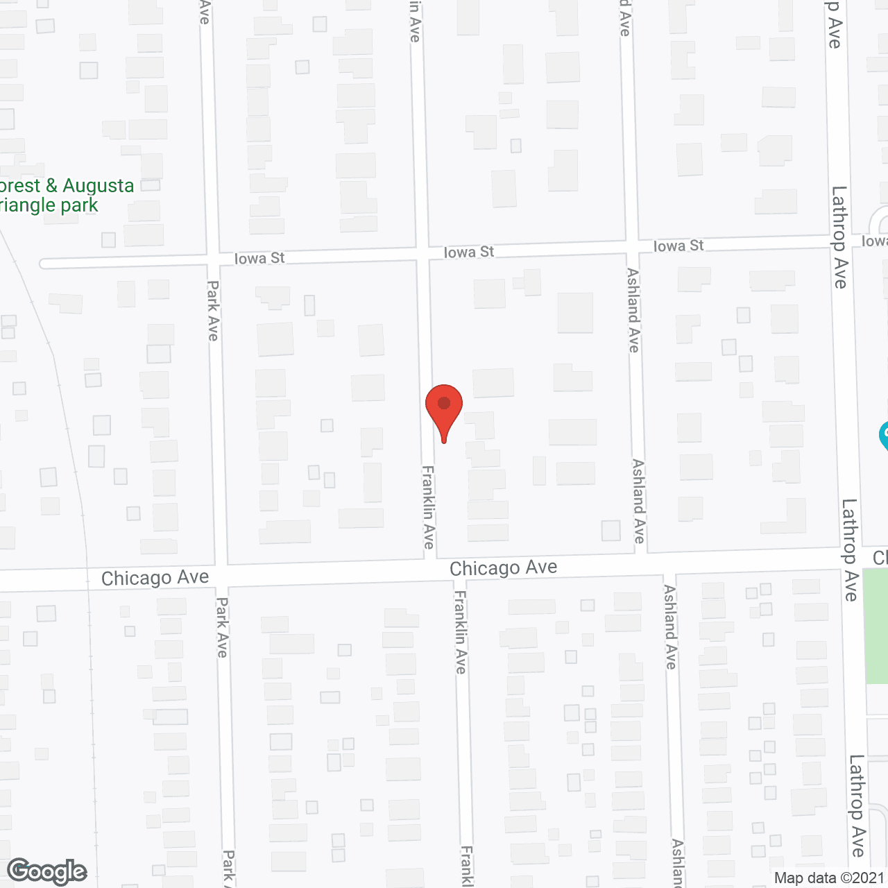 Map of the neighborhood around The Sheridan at River Forest