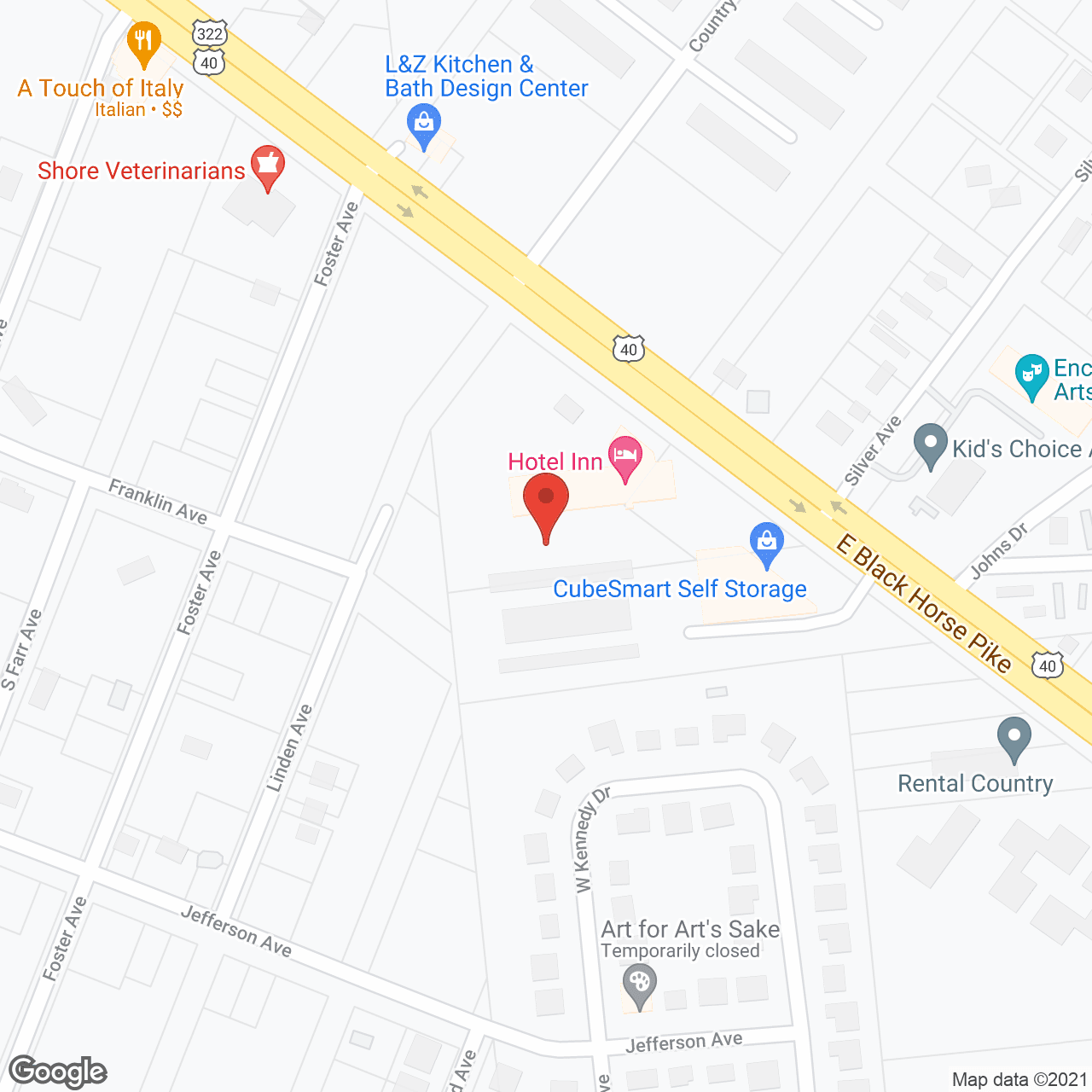 Map of the neighborhood around New Standard at Egg Harbor Township