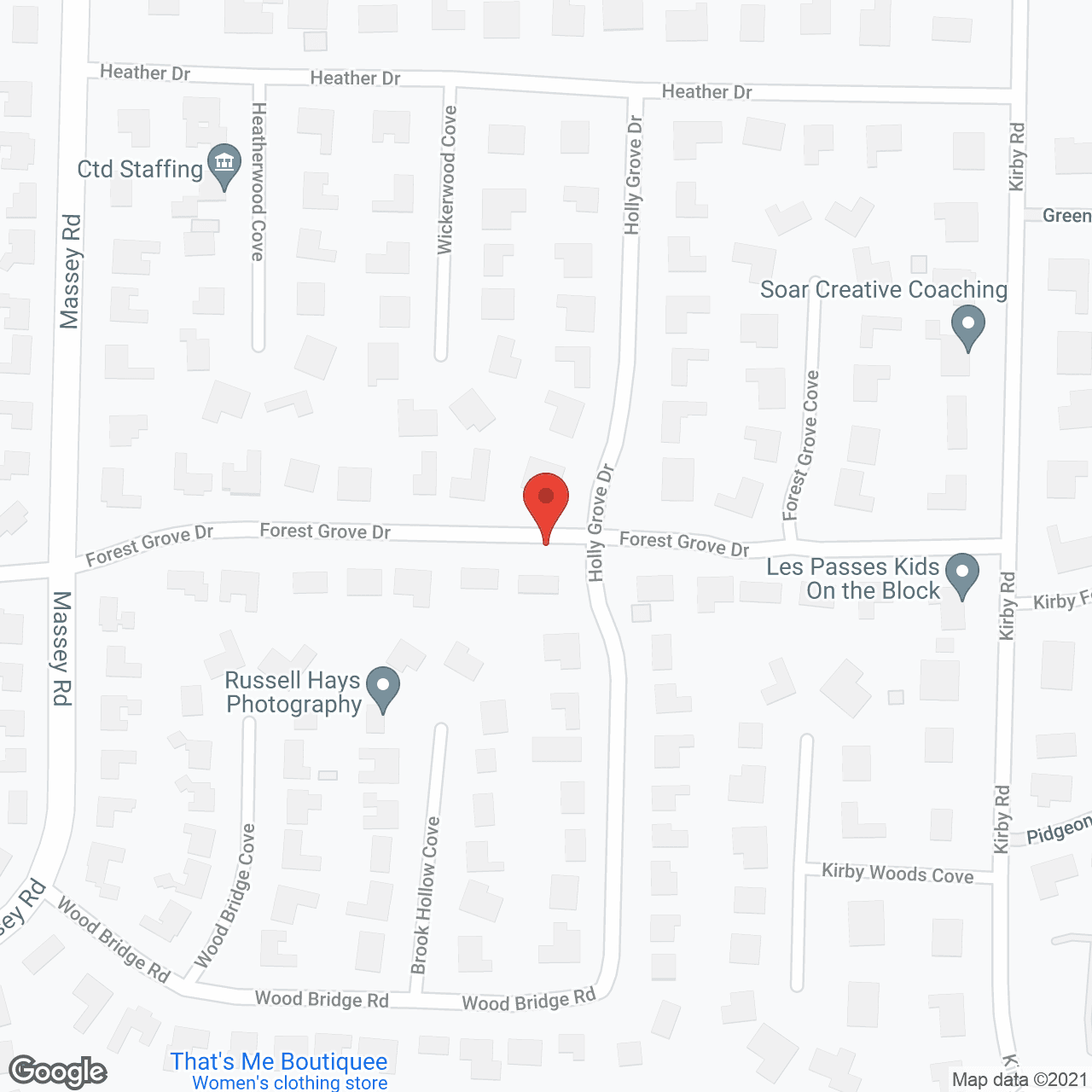 Map of the neighborhood around Supportive Living at Cotton Grove
