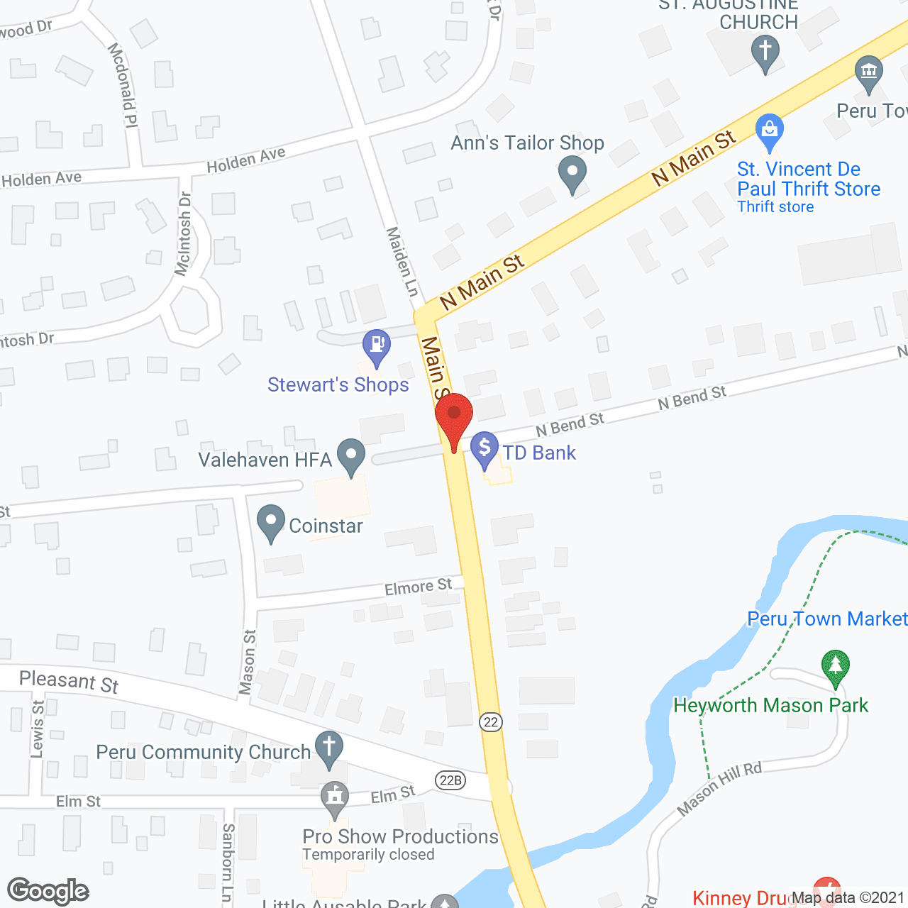 Map of the neighborhood around Valehaven Home For Adults