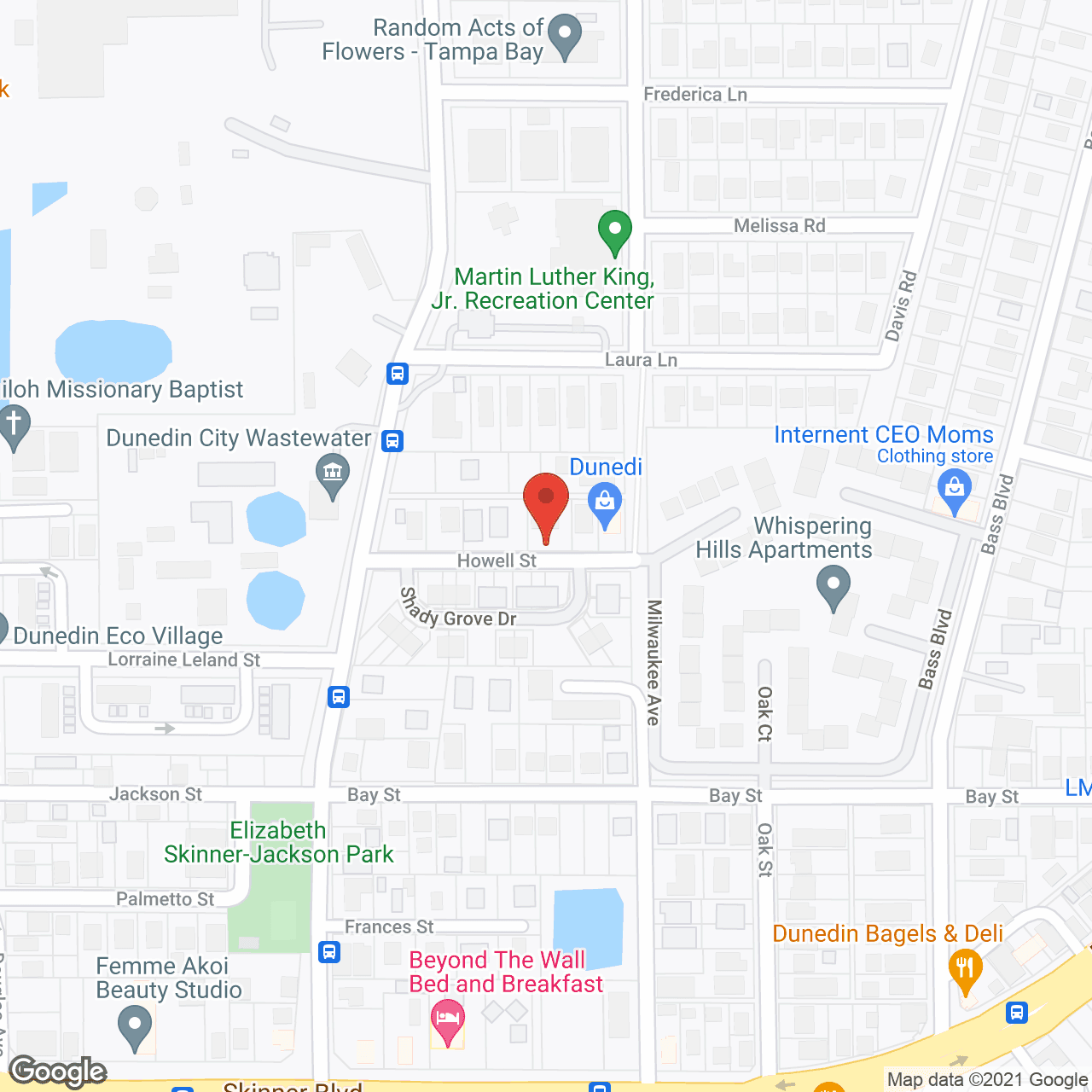 Map of the neighborhood around Sunrise Gardens of Dunedin