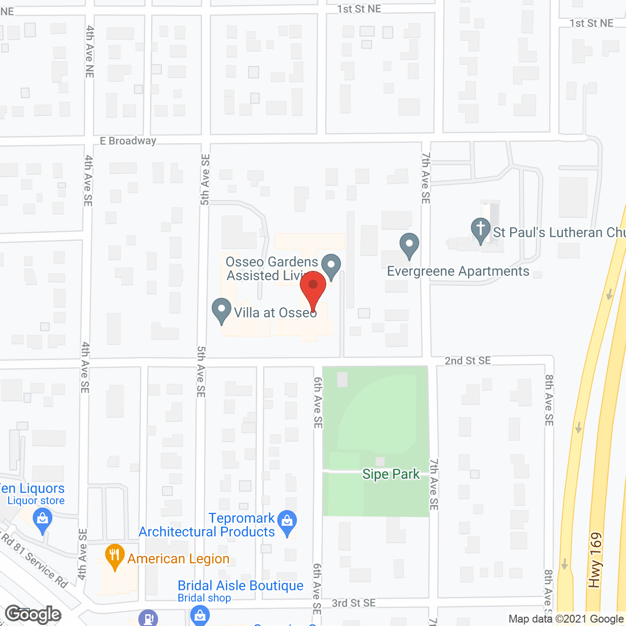 Map of the neighborhood around Osseo Gardens Assisted Living