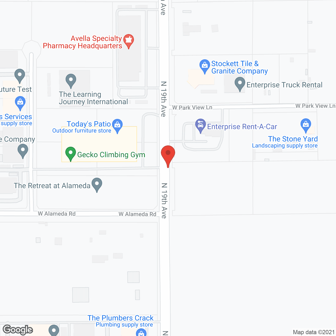 Map of the neighborhood around The Retreat at Alameda