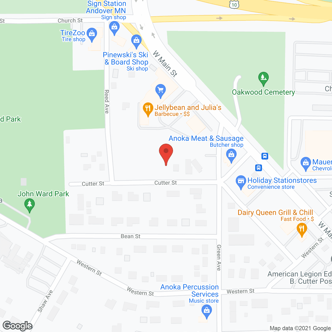 Map of the neighborhood around Personal Care Senior Living Anoka