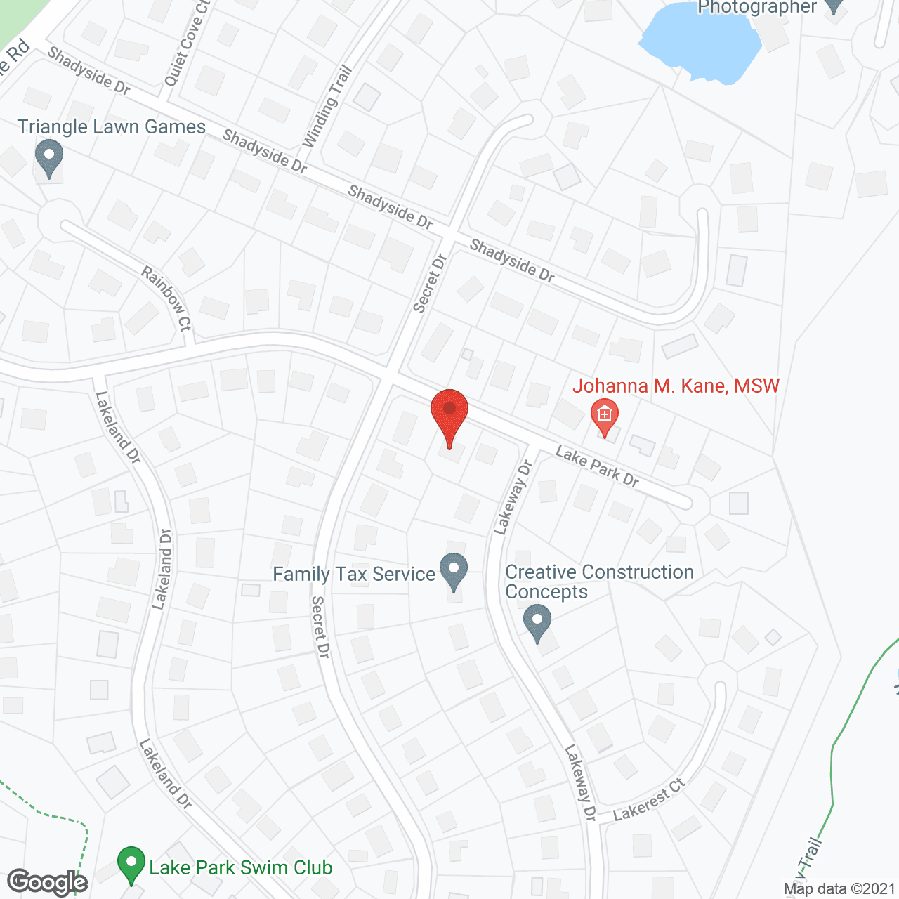 Map of the neighborhood around Lakepark Family Care Home