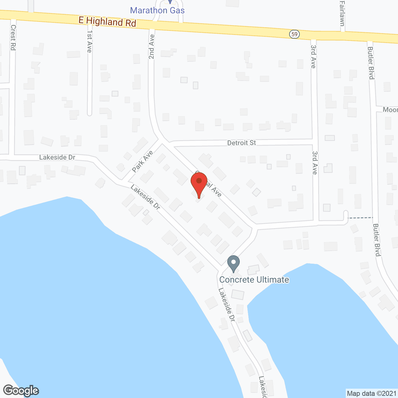 Map of the neighborhood around August Winter Home AFC