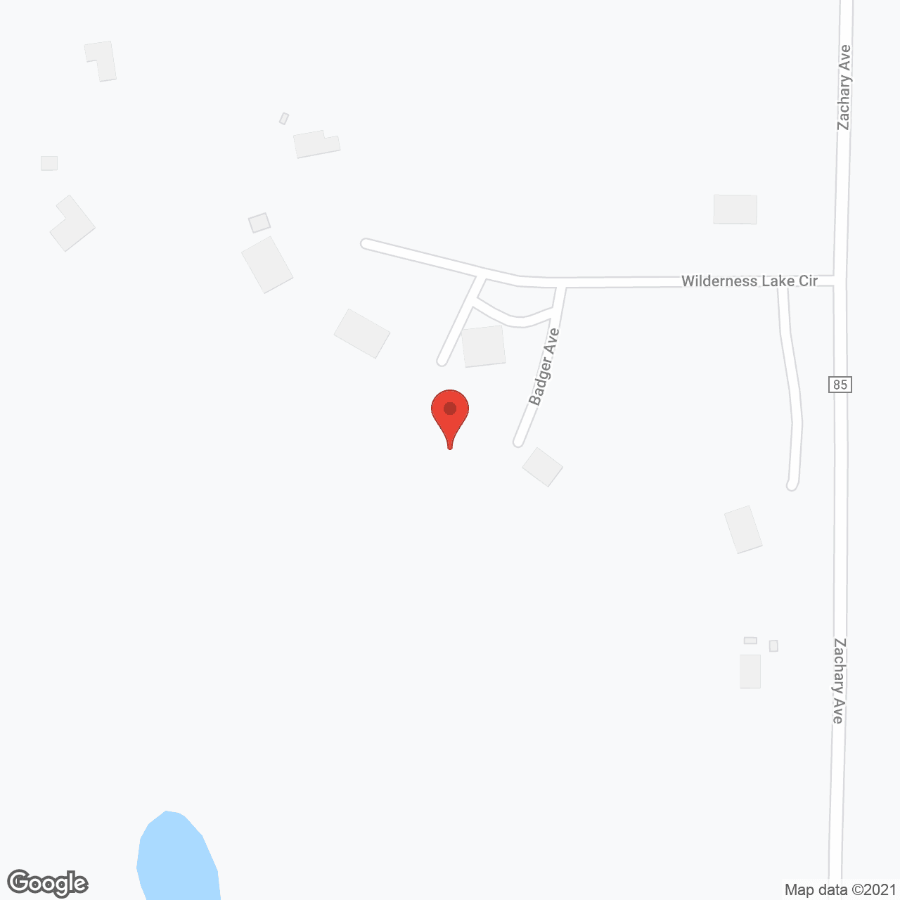 Map of the neighborhood around Wilderness Lake View
