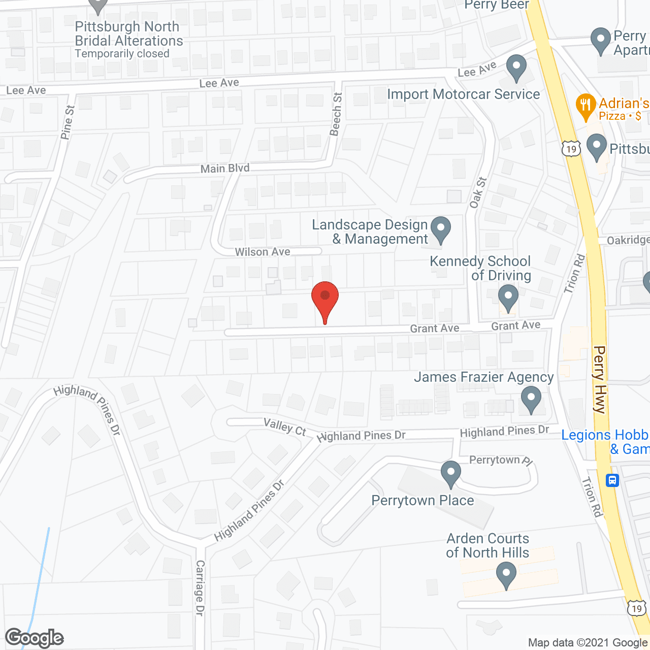 Map of the neighborhood around Northland Heights
