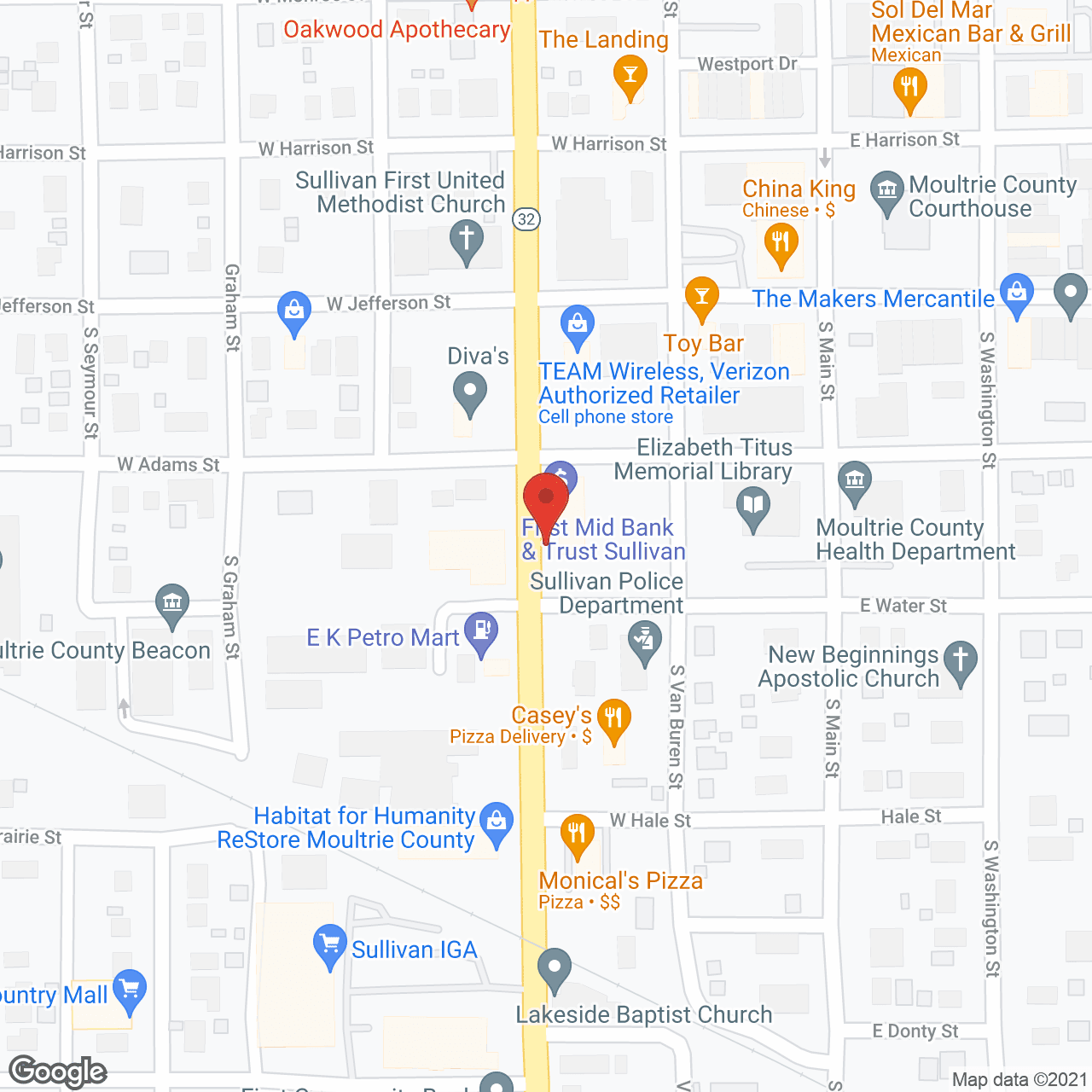 Map of the neighborhood around Green Gardens