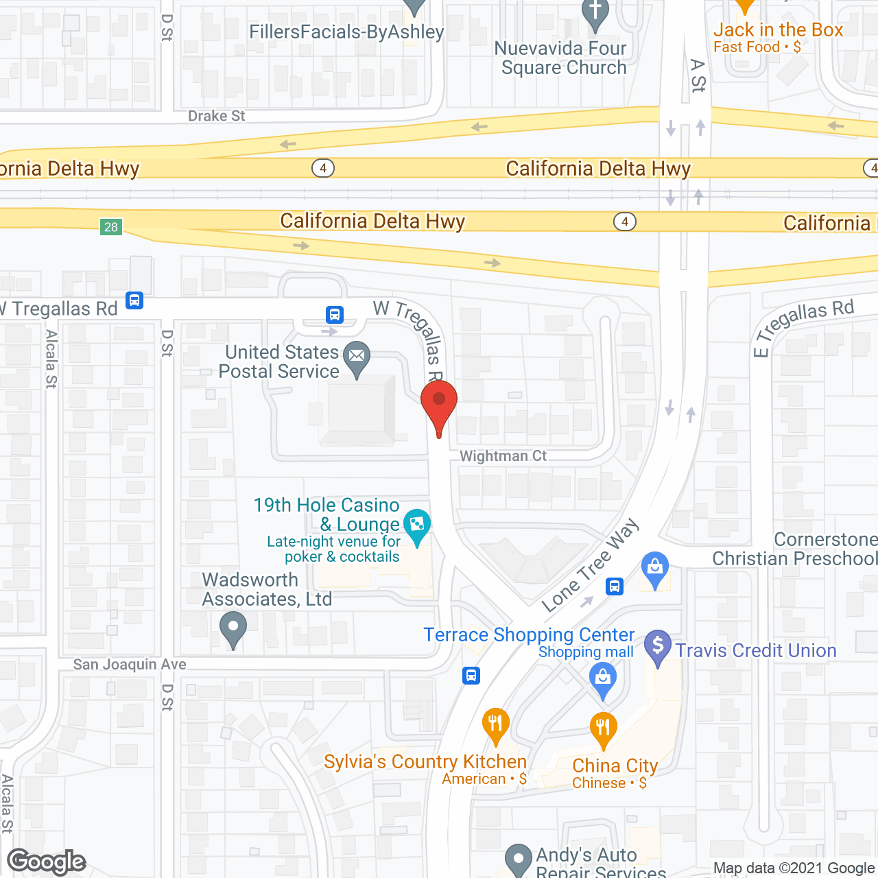Map of the neighborhood around Zannat Boarding Care, Inc