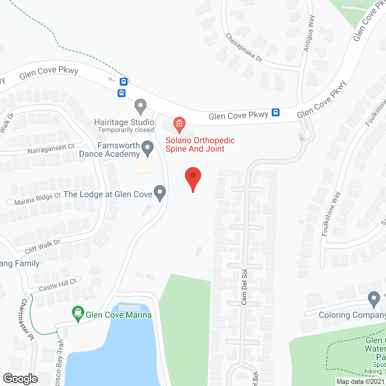 Map of the neighborhood around The Lodge at Glen Cove