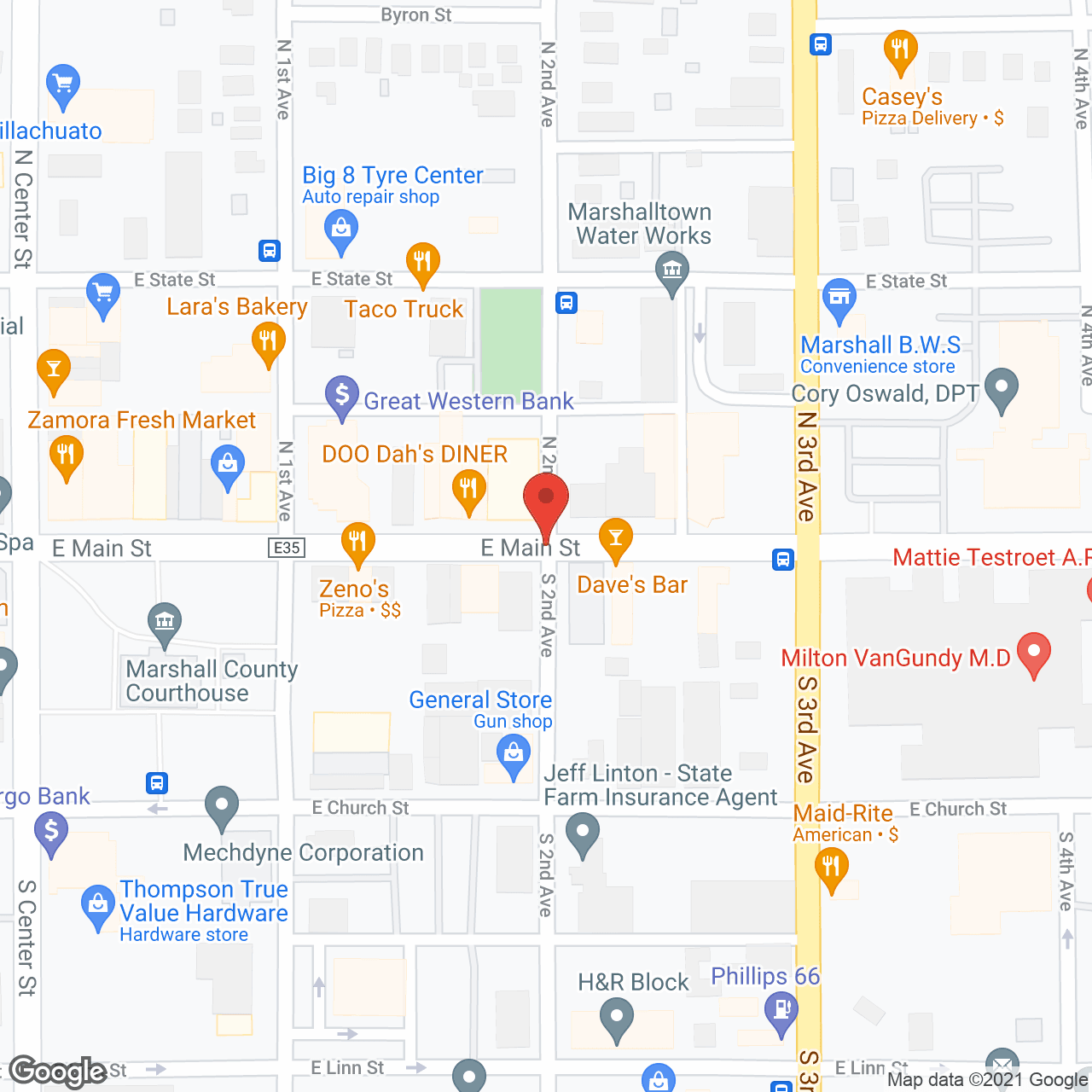 Map of the neighborhood around The Tallcorn