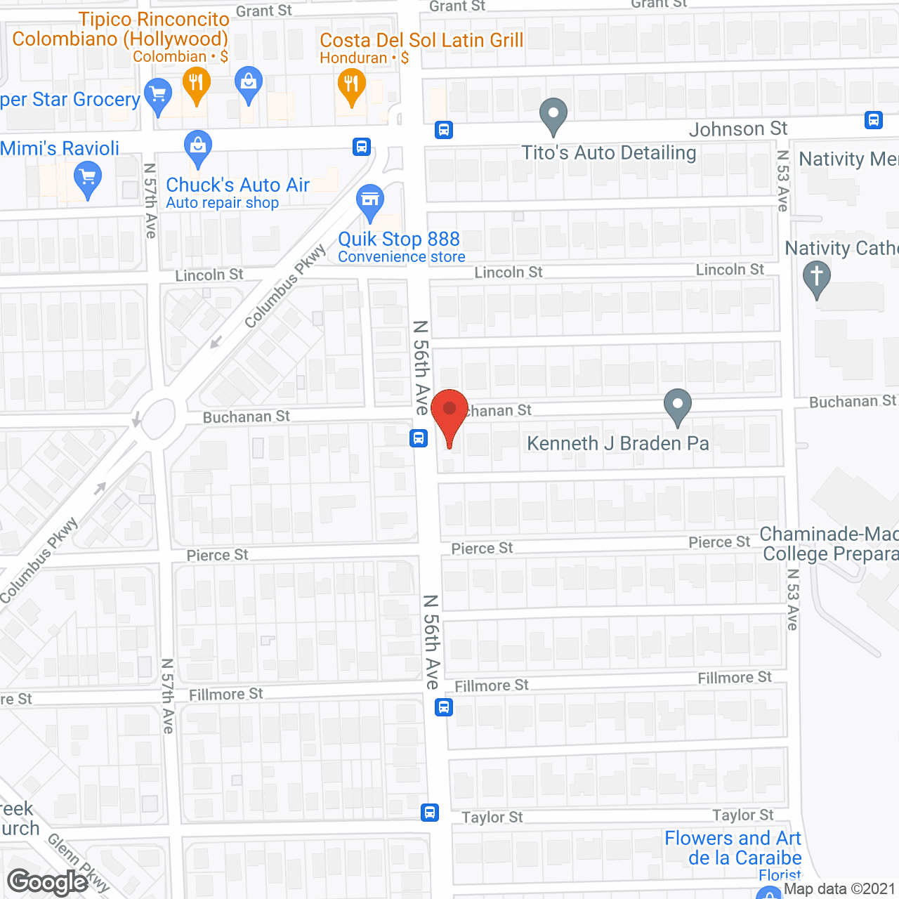 Map of the neighborhood around The England's Place LLC