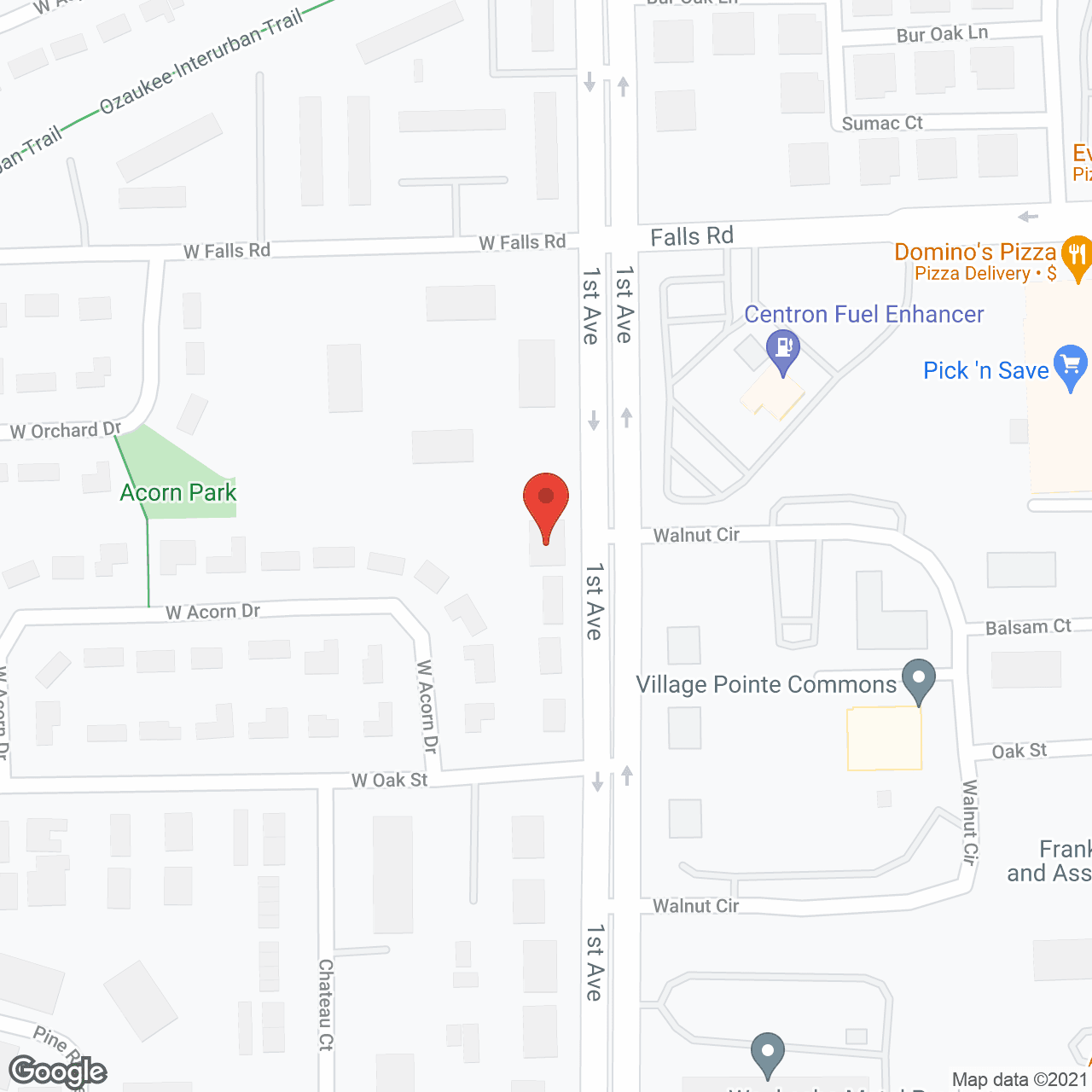 Map of the neighborhood around Hamburg Home
