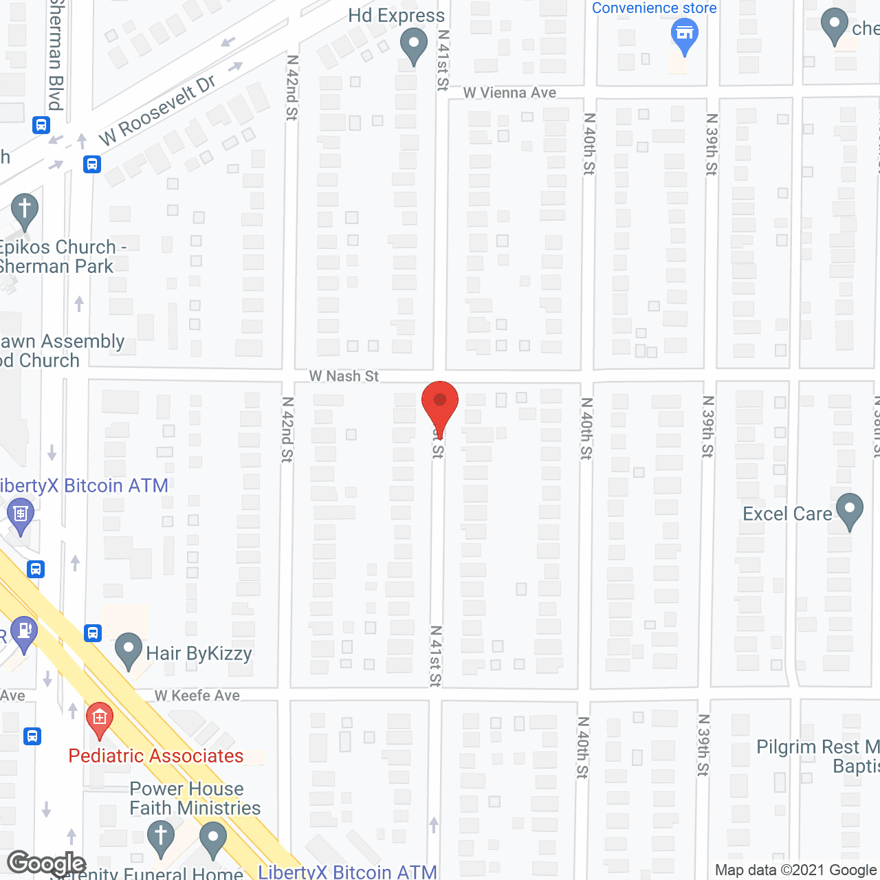 Map of the neighborhood around Graceful Living Inc Site 2