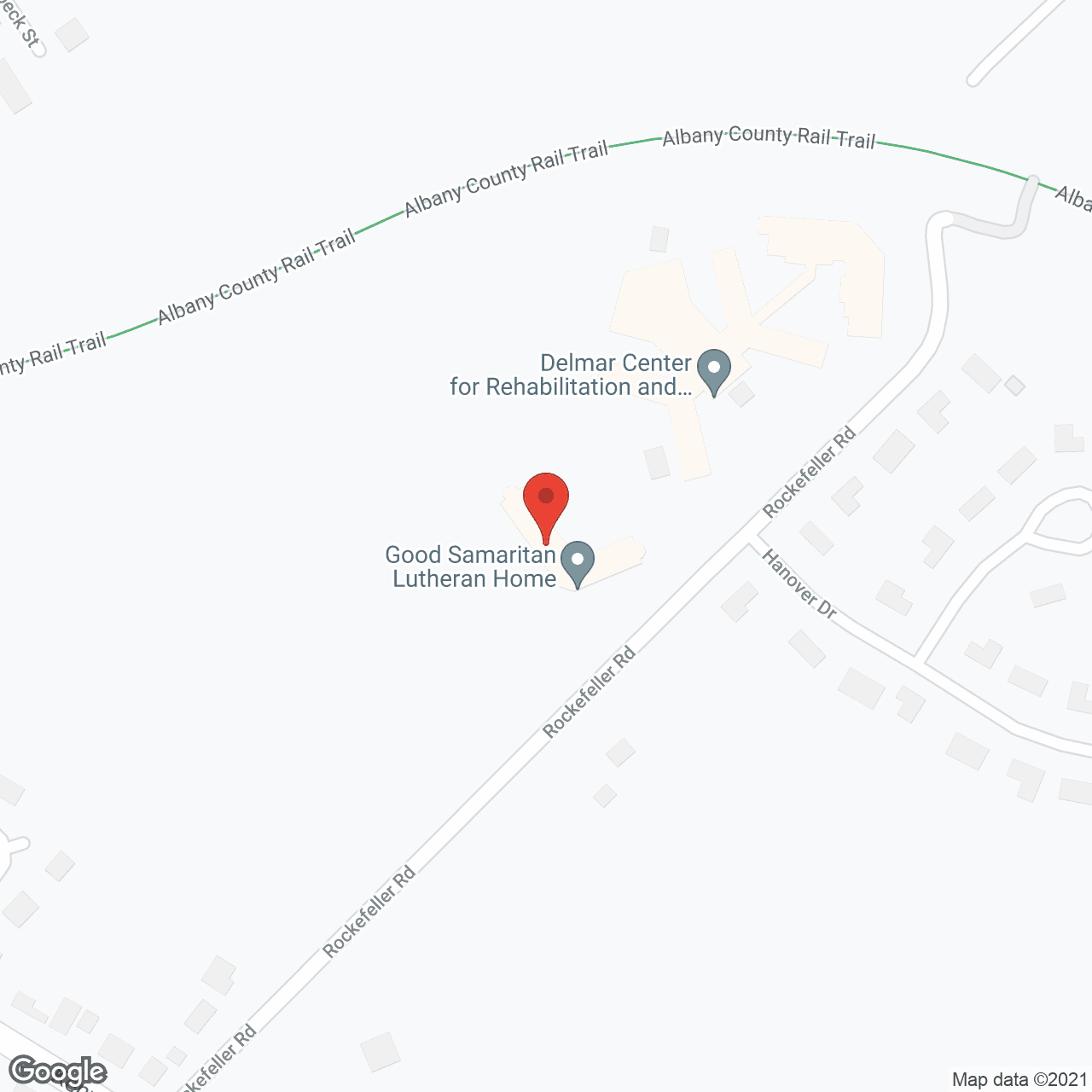 Map of the neighborhood around Albany Center Adult Home