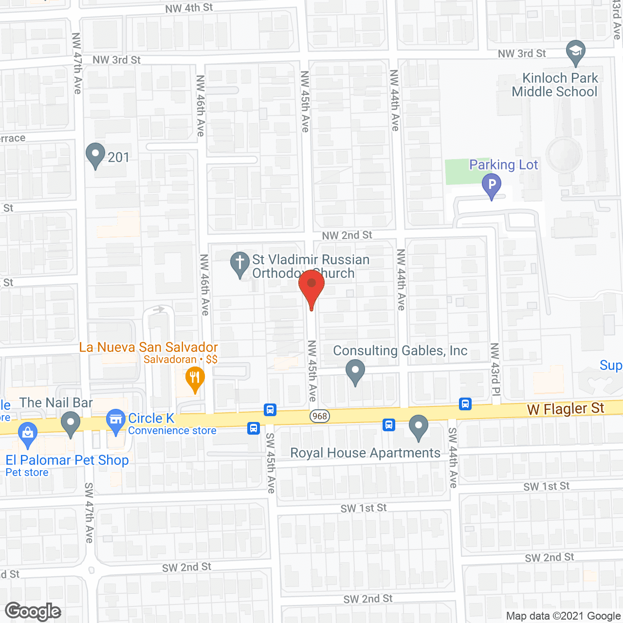 Map of the neighborhood around Two Sisters Love and Care