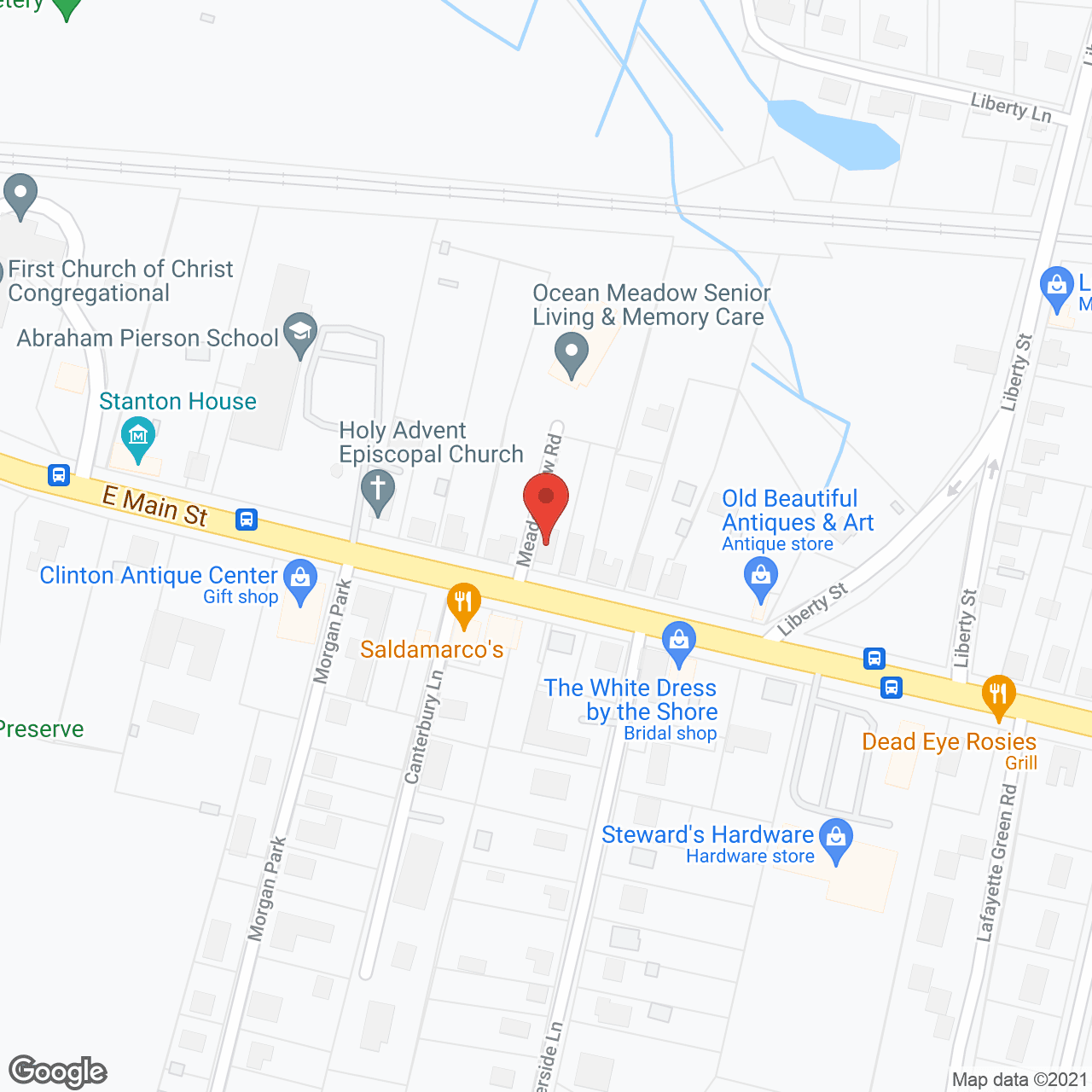 Map of the neighborhood around Ocean Meadow Memory Care