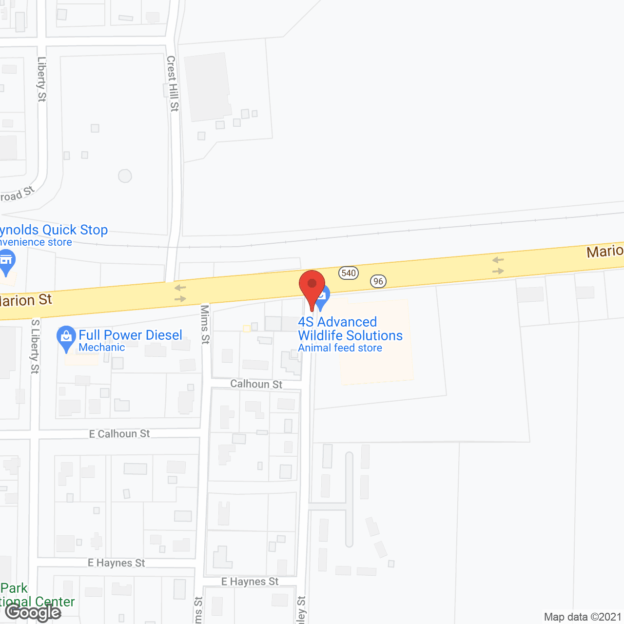 Map of the neighborhood around Water Oaks
