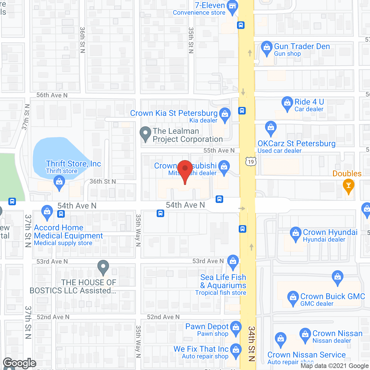 Map of the neighborhood around Noble Senior Living at St. Petersburg